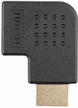 Adapter kątowy Lanberg HDMI - HDMI down M/F Black (AD-0033-BK)