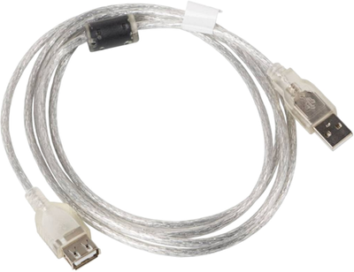 Kabel Lanberg USB Type-A M/F 1.8 m White (CA-USBE-12CC-0018-TR)