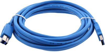 Kabel Lanberg USB Type-A M/F 3 m Blue (CA-US3E-10CC-0030-B)
