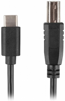 Кабель Lanberg USB Type-C - USB Type-B 1.8 м Black (CA-USBA-14CC-0018-BK)