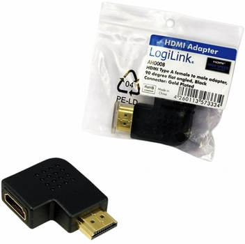 Adapter Logilink HDMI - HDMI Black (4052792005912)