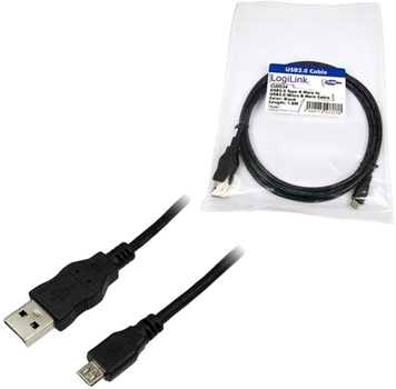 Kabel Logilink USB Type-A - micro-USB 1.8 m Black (4260113573778)