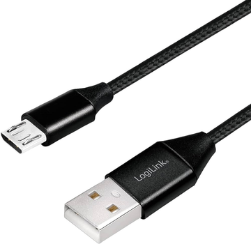 Kabel Logilink USB Type-A - micro-USB 3 m Black (4052792001631)