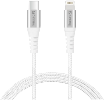 Kabel Sandberg USB Type-C - Apple Lightning 1 m White (5705730136252)
