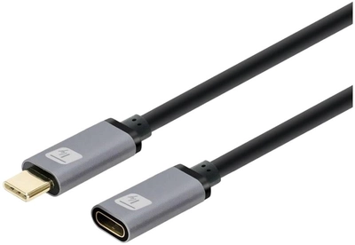 Kabel Techly USB Type-C - USB Type-C M/F 1 m Black (8059018364361)