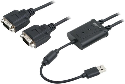 Adapter Logilink USB Type-A - RS-232 Black (4052792009026)