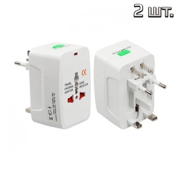 Перехідник з американської вилки Multifunctional мережевий трійник Travel Universal Adaptor 2шт. (3000069-TOP-2)