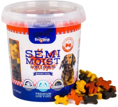 Ласощі для собак Frigera Semi-Moist Soft Treats Bones Mix 500 г (4022858612309)