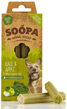 Patyczek dentystyczny dla psów Soopa Kale and Apple 100 g (5060289920043)