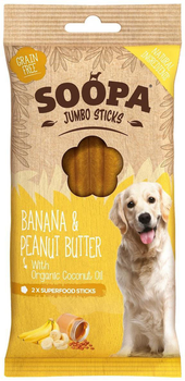 Smakołyk dla psów Soopa Jumbo Sticks Banana and Peanut Butter 170 g (5060289920784)