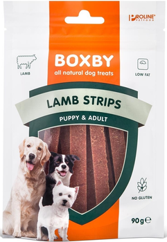 Ласощі для собак Boxby Lamb Strips Gluten Free 90 г (8716793902507)
