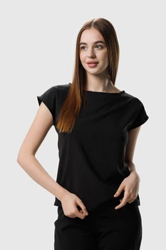 Пижамная футболка женская Fleri F50136 46 Черный