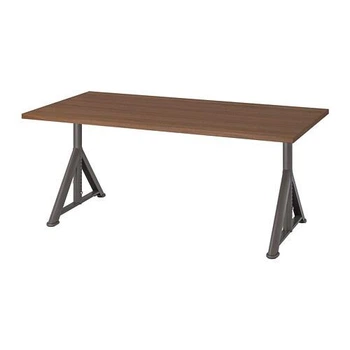 Письменный стол IKEA ИДОСЕН, коричневый, темно-серый, 160x80 см, 992.810.39