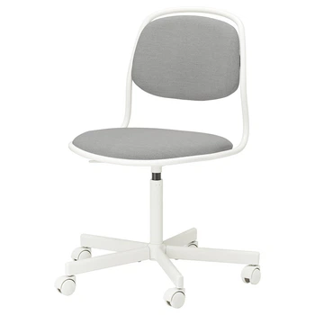 Обертовий стілець IKEA ÖRFJÄLL ОРФЬЄЛЛЬ, білий, ВІССЛЕ світло-сірий, 494.160.12