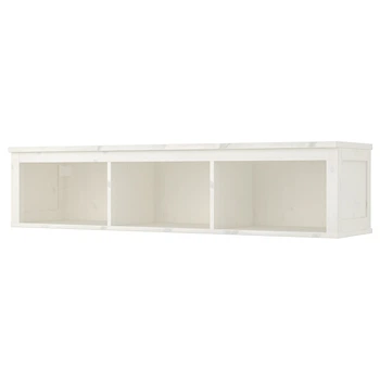 Поличний модуль IKEA HEMNES навісна 148x37 см біла морилка 602.972.20
