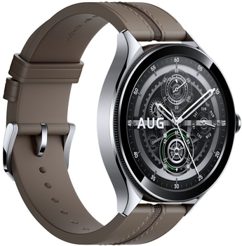 Zegarek sportowy Xiaomi Watch 2 Pro 4G LTE Silver Case with Brown Leather Strap (BHR7210GL)