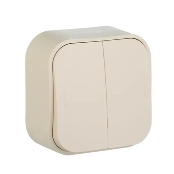 Выключатель 2 клавишный Legrand Forix IP20 10A 782432 слоновая кость