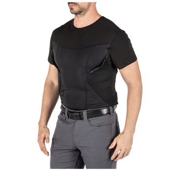 Футболка-кобура 5.11 Tactical CAMS Short Sleeve Baselayer Black 2XL (41222-019)