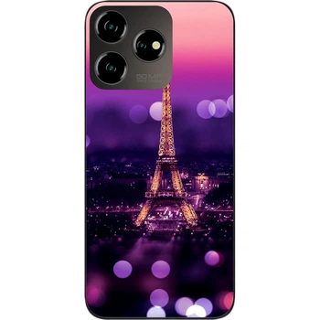 Силиконовый чехол SMTT для ZTE Blade V50 Design 4G с картинкой Париж ночью
