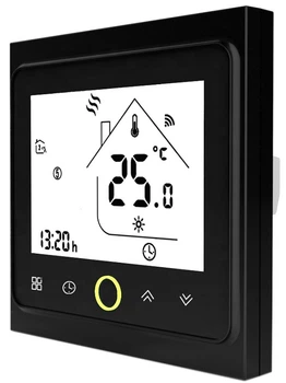 Термостат з ZigBee керуванням Tervix для водяної/електричної теплої підлоги з датчиком 3 м (чорний)