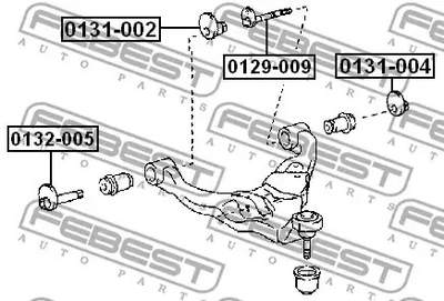 Болт з ексцентриком Land Cruiser Prado 02-10, FEBEST (0129009)