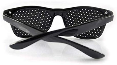 Очки для тренировки зрения перфорационные с дырочками Черные