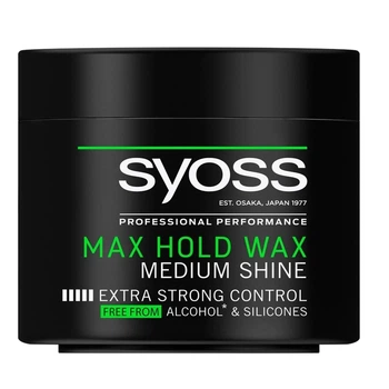 Воск для укладки волос Syoss Max Hold для гладких, блестящих волос Фиксация 5 150 мл (9000101681543)