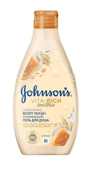 Доглядальний гель для душу Johnson's Vita-Rich Смузі з йогуртом, вівсом і медом 750 мл (3574661387314)