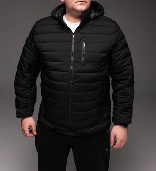 Куртка DADE Big Size демісезон чорна 5XL БАТАЛ чорна 2206 5XL