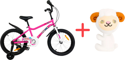 Велосипед RoyalBaby Chipmunk MK Official UA 18" Розовый (CM18-1-pink) + Мигалка Zoonimal Овечка Led Красная в подарок!