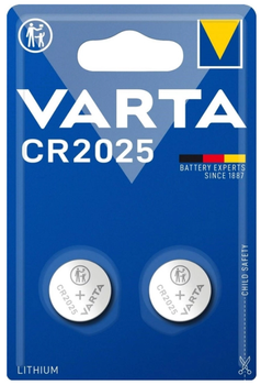 Батарейка Varta CR 2025 BLI 2 Lithium (4008496746422)