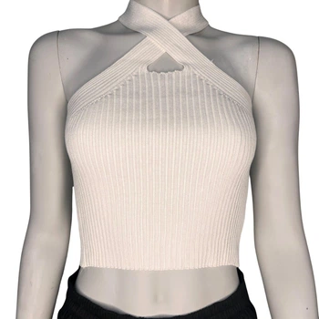 Жіночий трикотажний топ Eleve fashion білий one size