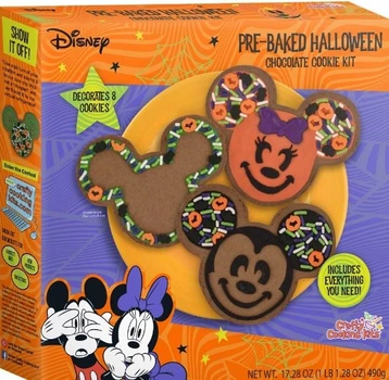 Шоколадное печенье и набор для украшения Disney's Mickey and Minnie Pre-Baked Halloween Chocolate Cookie Kit 490г