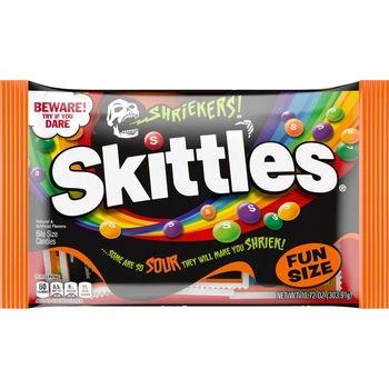 Драже на Хэллоуин Skittles Halloween Shriekers Fun Size Sour 304г