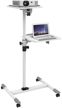 Mobilny stolik do projektora Techly 10 kg 85-110 cm Biały (8057685309593)