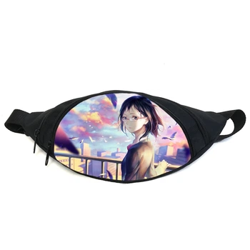 Поясная сумка бананка Волейбол хайкю Haikyuu (GB H 015) Gear Bag черная