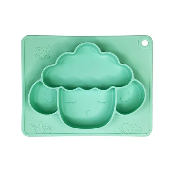 Силіконова Тарілка-килимок "баранчик" Mgz-0125(turquoise) 18х23 См (264515)