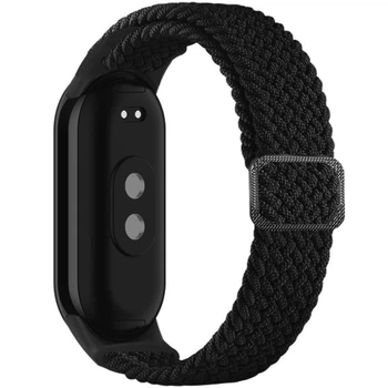 Ремінець тканинний Braided Loop MRK для фітнес браслета Xiaomi Mi Band 9/8 з металевим регулятором довжини Чорний (mrk3996)