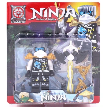 Фигурка Ниндзяго Зейн с оружием Ninjago Skybound Zain Белый Ниндзя