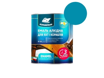 Емаль алкідна ПФ-115 КОРАБЕЛЬНА Яскраво-блакитний 0,9кг