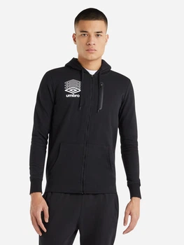 Толстовка на блискавці чоловіча Umbro Terrace Zip Hoodie 66423U-060 L Чорна (5063178022637)