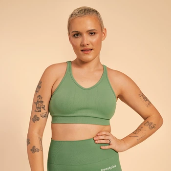 BeastPink Спортивний Топ Hyper Olivine XS - GymBeam BeastPink