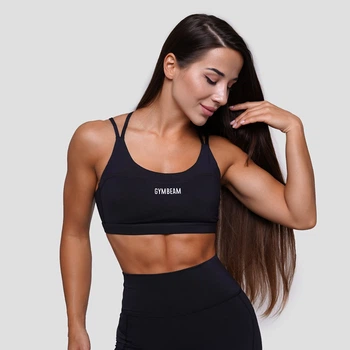 Спортивний бюстгальтер FIT Чорний S - GymBeam