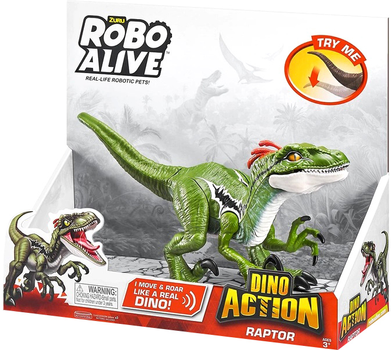 Інтерактивний динозавр Robo Alive Dino Action Raptor Зеленый (4894680021358)
