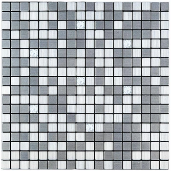 Декоративна панель Sticker Wall SW-00001824 300х300х3 мм геометрія срібляста