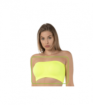 Жіночий топ без бретелів з мікрофібри - Formeasy - 6600-1 - L/XL - Жовтий