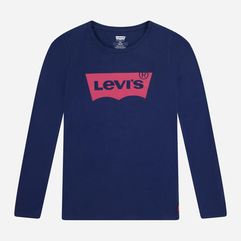 Koszulka z długim rękawem dziewczęca Levis 3EA643-B9G-LZ 128 cm Granatowy (3666643041540)
