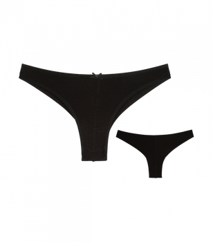 Классические черные трусики бразилианы - Donella - 4095S - L - Черный