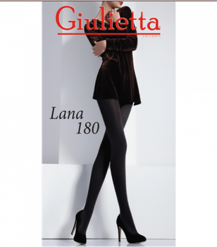 Теплые непрозрачные колготки LANA 180 - Giulia - LANA 180 - 5-XL - Nero