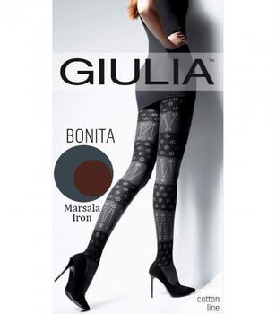 Теплые колготки без шортиков BONITA 150 (3) - Giulia - BONITA 150 (3) - 4-L - Marsala/Iron
